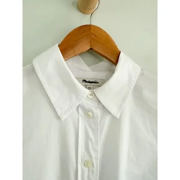 Madewell | NWT | Relaxed Button-Up Shirt in Eyelet White | Sz XXS - Picture 5 of 10